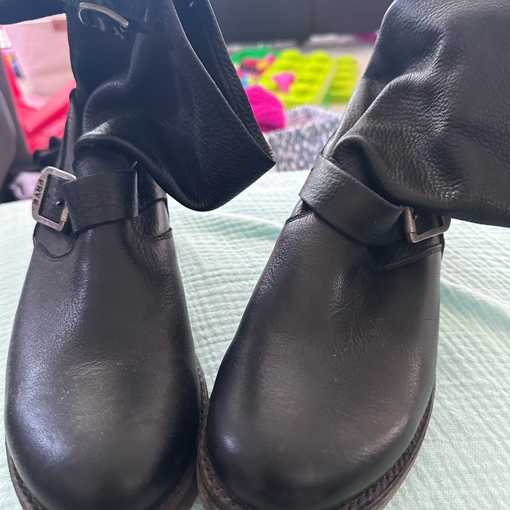 Vintage FRYE Engineer Motorcycle Black Boots Women’s 9. LIKE NEW